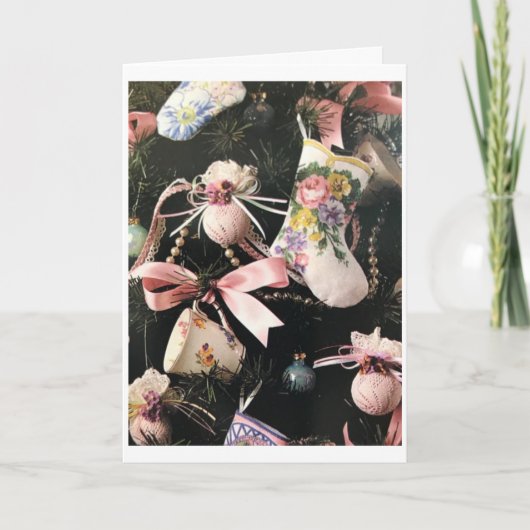 SCHÖNER BAUM MIT SCHÖNEN FERIENWOLLEN KARTE (Vorderseite)