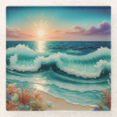 Schöner Beach Sea Waves Untersetzer (Vorderseite)