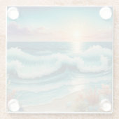 Schöner Beach Sea Waves Untersetzer (Rückseite)