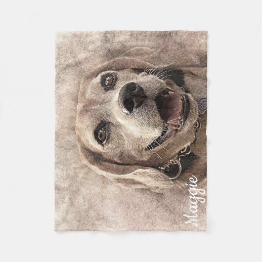 Schöner Beagle Fleecedecke (Vorderseite)