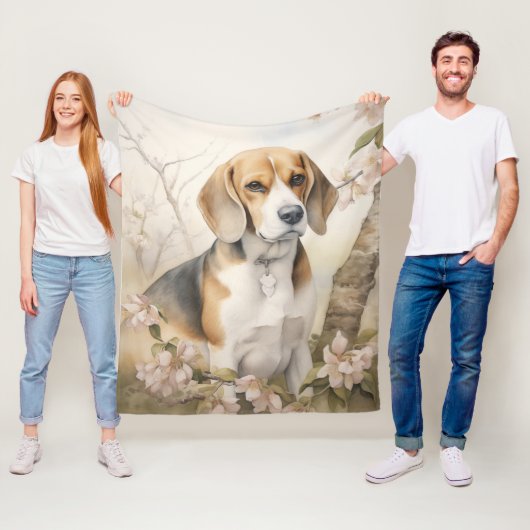 Schöner Beagle Fleecedecke (Beispiel)