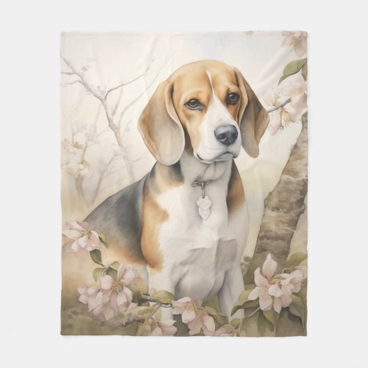 Schöner Beagle Fleecedecke (Vorderseite)