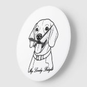 Schöner Beagle Große Wanduhr (Winkel)