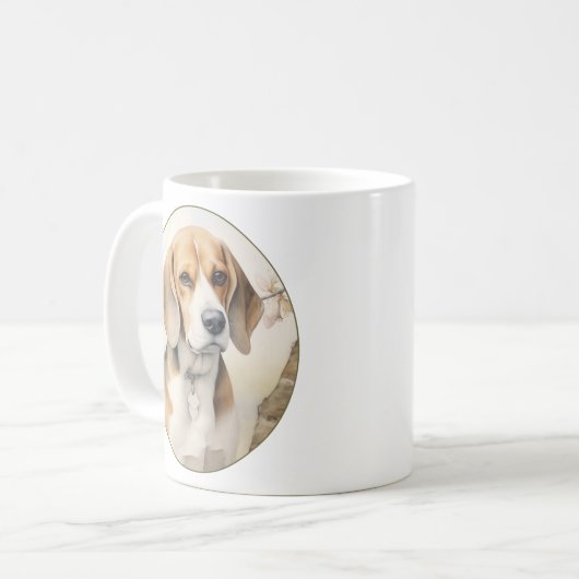 Schöner Beagle Kaffeetasse (Vorderseite Links)