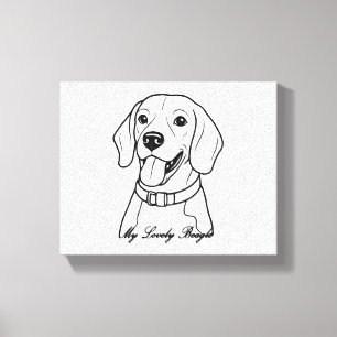 Schöner Beagle Leinwanddruck