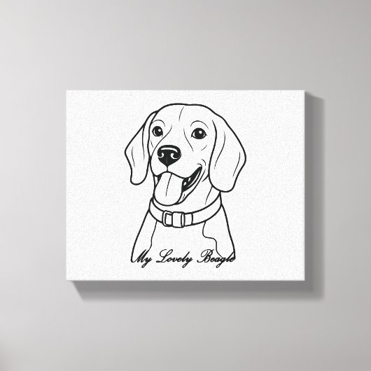 Schöner Beagle Leinwanddruck (Vorderseite)