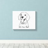 Schöner Beagle Leinwanddruck (Insitu (Holzboden))