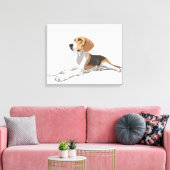 Schöner Beagle Leinwanddruck (Insitu (Wohnzimmer))