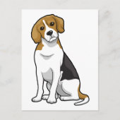 Schöner Beagle Postkarte (Vorderseite)