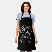 Schöner Beagle Schürze (Getragen)
