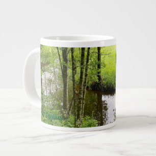 Schöner Belgischer Wald und Fluss, Reise Jumbo-Tasse