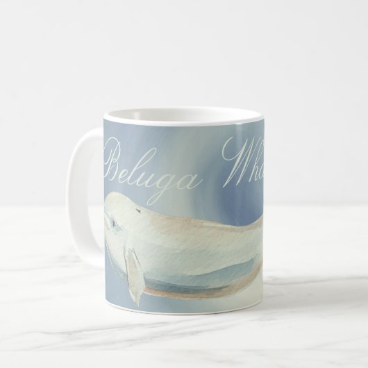 Schöner Beluga Whale, Delphinapterus Leucas Kaffeetasse (Vorderseite Links)