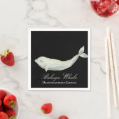 Schöner Beluga Whale, Delphinapterus Leucas Serviette (Beispiel)