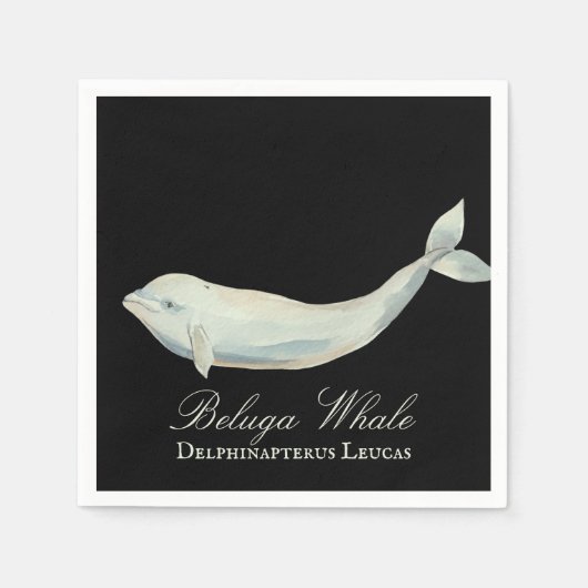 Schöner Beluga Whale, Delphinapterus Leucas Serviette (Vorderseite)