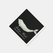 Schöner Beluga Whale, Delphinapterus Leucas Serviette (Ecke)