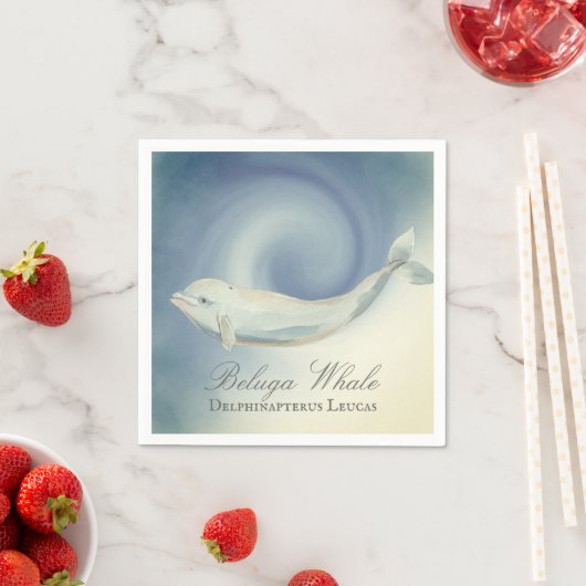 Schöner Beluga Whale, Delphinapterus Leucas Serviette (Beispiel)