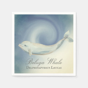 Schöner Beluga Whale, Delphinapterus Leucas Serviette