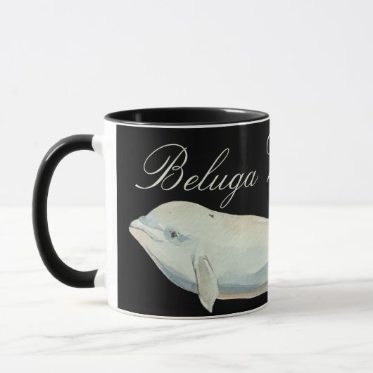 Schöner Beluga Whale, Delphinapterus Leucas Tasse (Links)