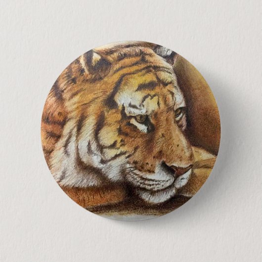 Schöner bengalischer Tiger, Handskizze Button (Vorderseite)