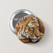 Schöner bengalischer Tiger, Handskizze Button (Vorne & Hinten)