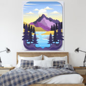 Schöner Berg am Morgen Leinwanddruck (Insitu (Schlafzimmer))