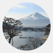 Schöner Berg Fuji Runder Aufkleber (Vorderseite)