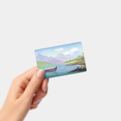 Schöner Berg mit See Ausweis (Handheld)