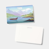 Schöner Berg mit See Ausweis (Vorder- & Rückseite)