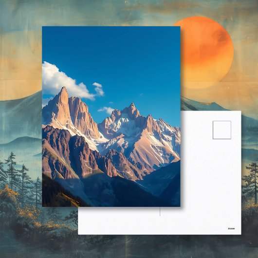 Schöner Berggipfel Postkarte