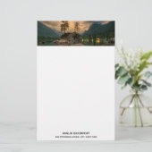 Schöner Bergsee im Abend Foto Briefpapier (Stehend Vorderseite)