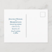 Schöner Bergsee Save the Date Hochzeit Ankündigungspostkarte (Rückseite)