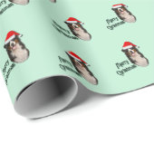 Schöner Berner Hund in der Weihnachtsmannmütze Geschenkpapier (Rolleneckpunkt)