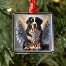 Schöner Berner Hund mit Flügeln Ornament Aus Metall
