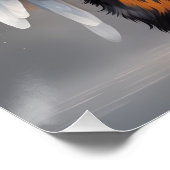 Schöner Berner Hund mit Flügeln Poster (Ecke)