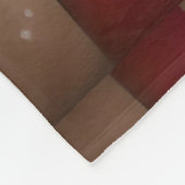 Schöner Berner Hund mit Weihnachtsmannmütze Fleecedecke (Ecke)