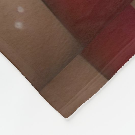 Schöner Berner Hund mit Weihnachtsmannmütze Fleecedecke (Ecke)