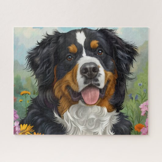 Schöner Berner Sennenhund Puzzle (Horizontal)