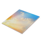 Schöner bewölkter Himmel mit Sonne Fliese (Seite)