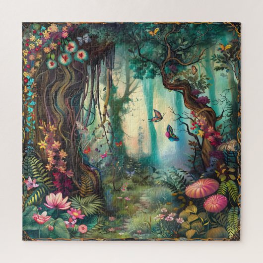 Schöner bezaubernder Wald Puzzle (Vertikal)
