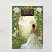 Schöner bezauberter Wald Süß 16 Einladung (Vorne/Hinten)