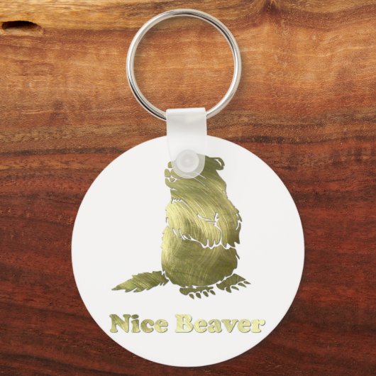 schöner Biber Schlüsselanhänger (Vorderseite)