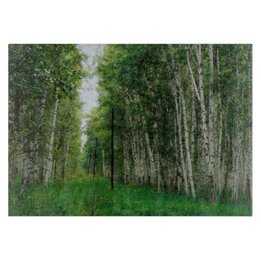 Schöner Birkenwald Schneidebrett (Vorderseite)