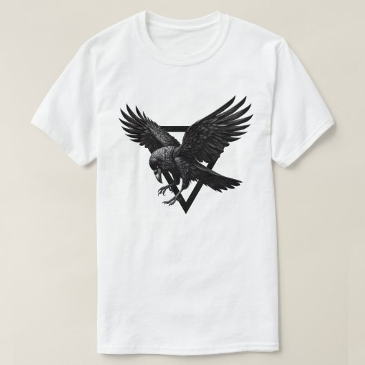 Schöner Black Crow Raven Bird T-Shirt (Design vorne)