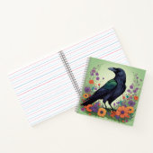 Schöner Black Raven Notizblock (Innenseite)