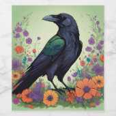 Schöner Black Raven Weinetikett (Einzelnes Label)