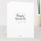 Schöner Black Silver Glitzer Big Retirement Karte (Rückseite)