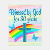 SCHÖNER BLAUE CROSS 80. GEBURTSTAG FLEECE BLANKET (Vorderseite)