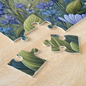 Schöner blauer Alpenblumenstrauß Puzzle (Seite)