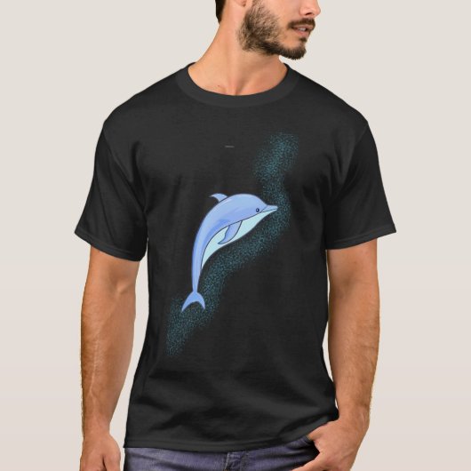 Schöner blauer Delfin T-Shirt (Vorderseite)