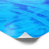 Schöner blauer Engel des Schutzes und der Vergebun Poster (Ecke)